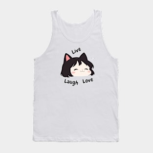 Live Laugh Love Cat Style Tank Top